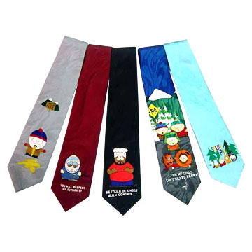 Polyester Printed Cartoon Ties