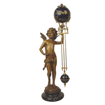 bronze table clock 