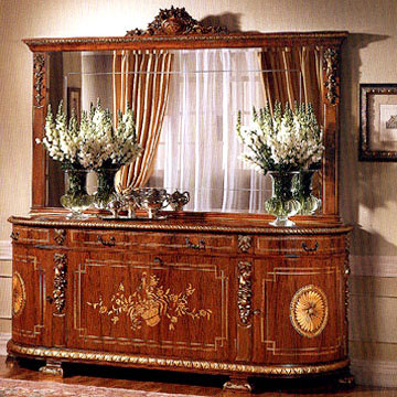 Golden Sideboard with Mirror