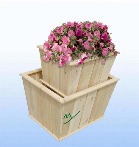 Wooden planter box