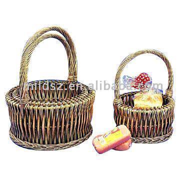 Set Of Three Willow Gift Baskets