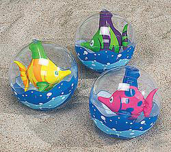 Inflate Tropical Fish in Beach Balls