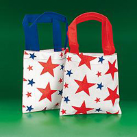 Poly Nonwoven Fabric Patriotic Tote Bags