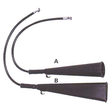 hose and horn for powder extinguisher