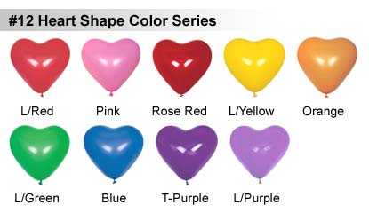 #12 heart shape color series