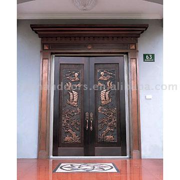 Double-Open Copper Doors
