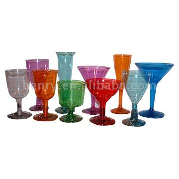 Colourful wine glass 