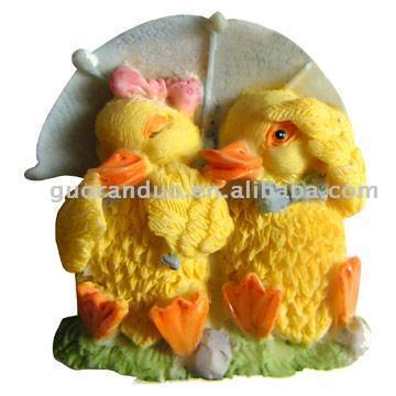 Resinic Bird Head Refrigerator Magnet