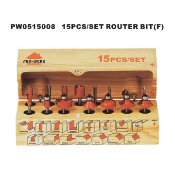 15pc Router Bit Set