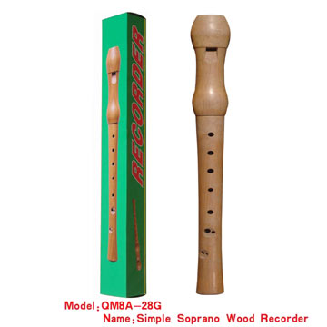 simple wooden recorder 