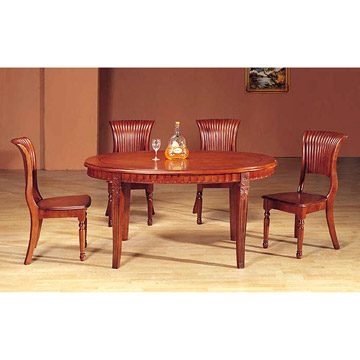 Solid Wood Dining Table & Chairs