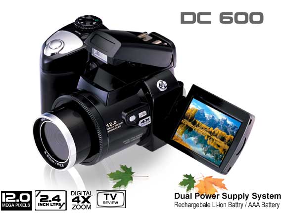 Digital Camera DC600 (New 12.0 Mega,Deluxe)