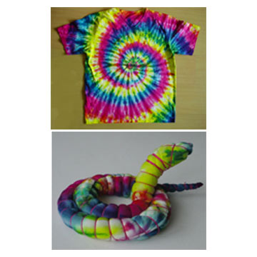 Tie Dyed Fabric Snakes