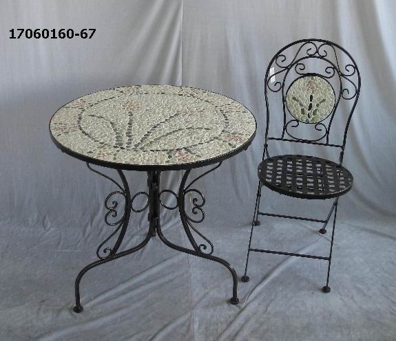 natural stone table & chair