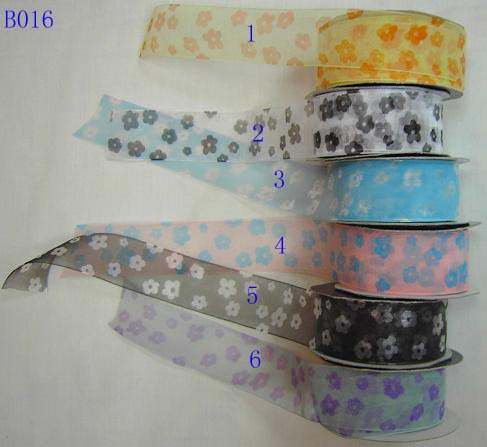 printed sheer ribbon