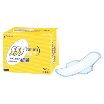 Super Thin Sanitary Napkin with Wings