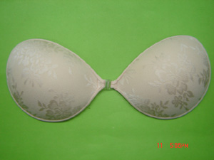 Self-adhesive Cotton Bra With Embroidery And Bourette Silks (SB-A-010)