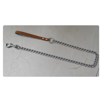 Dog Lead With Leather Handles