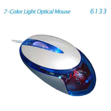7-Color Light Transparent Optical Mouses