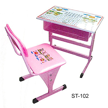 Kid's Adjustable Desk and Chairs