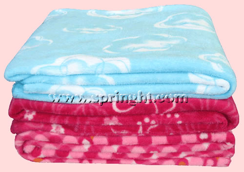 Printed Coral Fleece Blanket