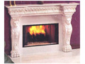 stone fireplace