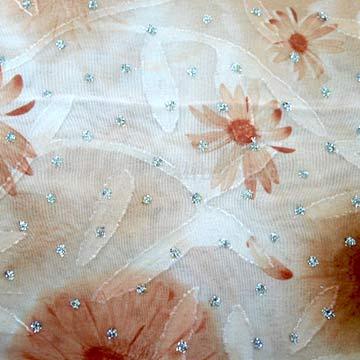 Chiffon with Cut-Flowers Fabric