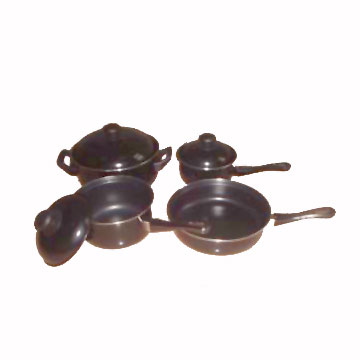 7pc Cookware Set w-Steel Lids