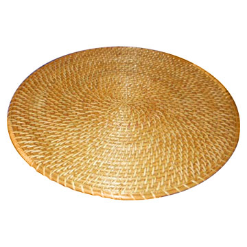 rattan round tray 