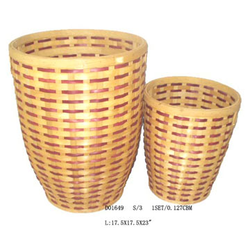 Round Wooden Baskets