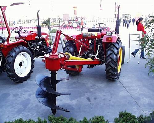 Post Digger Attached Wheeled Tractors