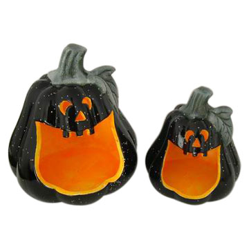 Halloween Pumpkin Candleholders