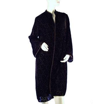 Rayon Nylon Burt-Out Velvet Coats