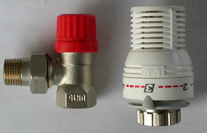 Thermostatic Valve With Thermostat Heads