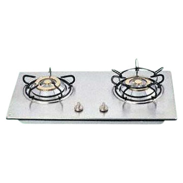 Built-in Double-Burner Gas Stove with Safety Device