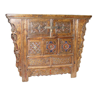 Carved 5drawers altar table