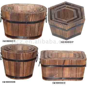 Wooden Flower Pots