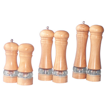 rubber wood pepper mill 