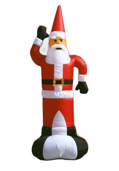 Gas Filled Santa Claus and Snow man, Inflatable Air Filled, Aerate