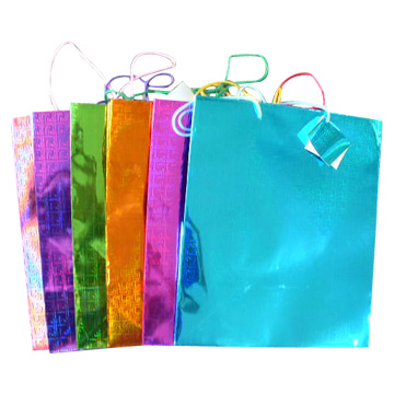 Paper Bag With Holographic Film