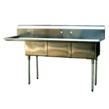 Three Compartments Stainless Steel Sink