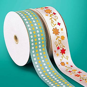 Pigment and Puff Printed Ribbon