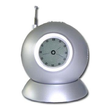 Ball-Shaped Clock with FM Radios