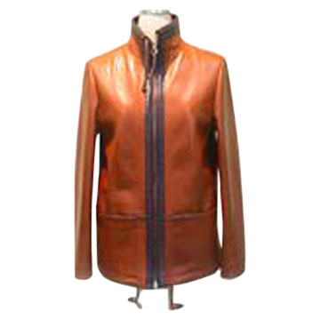 Zipper leather garment 