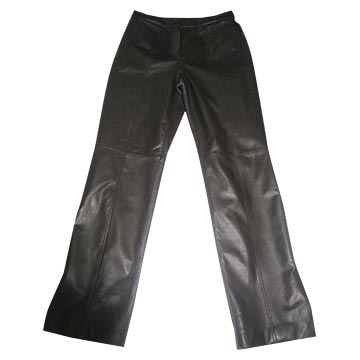 Black leather trousers 