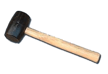 Black rubber mallet 