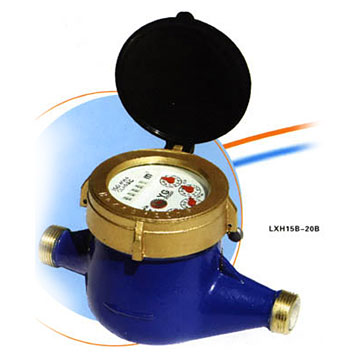 Volumetric rotary piston water meter   