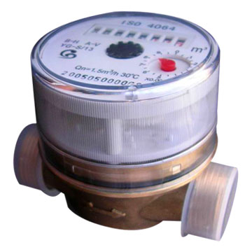 Rotary vane wheel water meter 