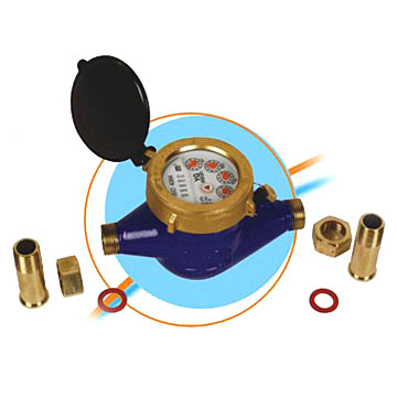 Rotary vane wheel water meter 