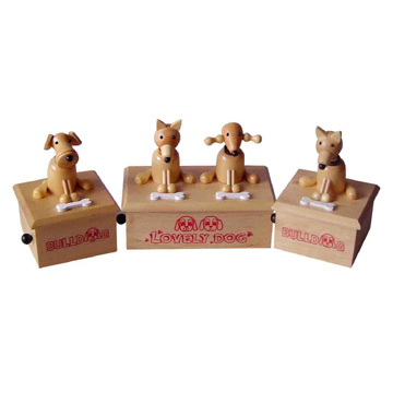 Wooden Musical Dogs